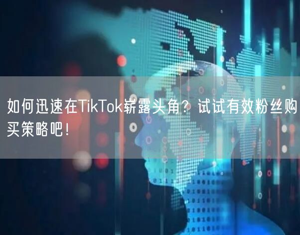 如何迅速在TikTok崭露头角？试试有效粉丝购买策略吧！