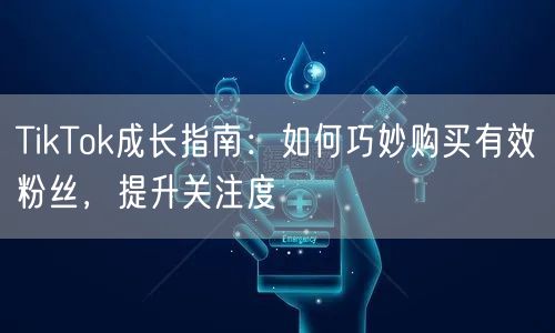 TikTok成长指南：如何巧妙购买有效粉丝，提升关注度