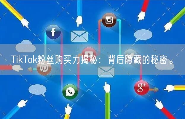 TikTok粉丝购买力揭秘：背后隐藏的秘密。