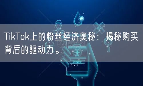 TikTok上的粉丝经济奥秘：揭秘购买背后的驱动力。