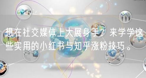 想在社交媒体上大展身手？来学学这些实用的小红书与知乎涨粉技巧。