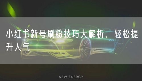小红书新号刷粉技巧大解析，轻松提升人气