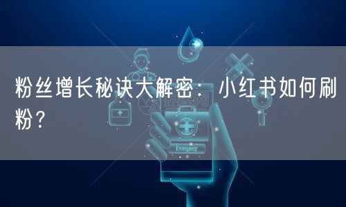 粉丝增长秘诀大解密：小红书如何刷粉？